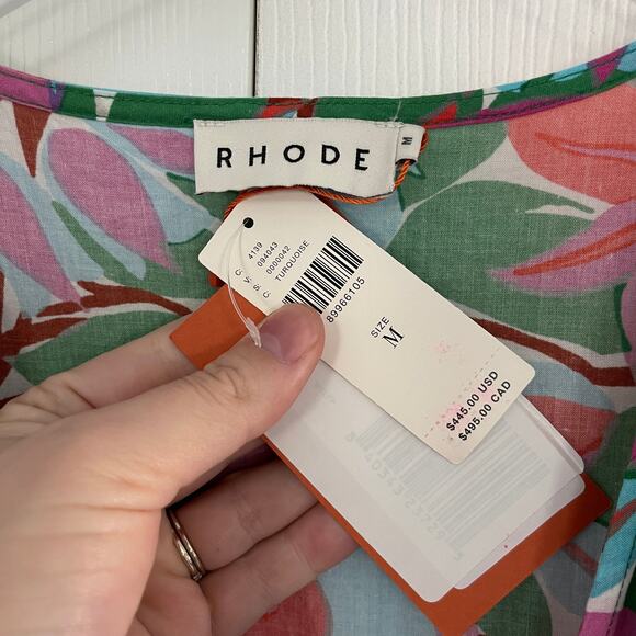 Rhode Resort Fiona Dress White Fleur Tropicale - Picture 5 of 8